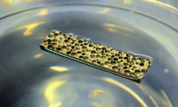 A piece of floating metal A piece of floating metal